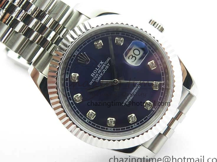1225 EasyCare DateJust 41mm 126334 SS BP Maker 1:1 Best Edition New Version Blue Crystal Dial on Jubilee Bracelet 3022